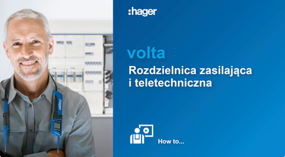 Ormani shpërndarës hibrid Hager Volta VU601PLH, 12 module, i bardhë
