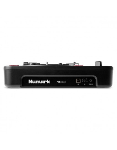 Gramafon portabël DJ Numark PT01 Scratch, altoparlant i brendshëm, USB, i kuq