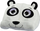 Stendë librash dhe tableti MASCOT Panda, pelush, 30 x 20 x 20 cm, e bardhë
