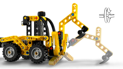 Lodër ndërtuese Lego Technic 42197 Buldozer Excavator, set konstruktiv, shumëngjyrësh