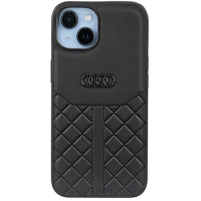 Kapak telefoni Audi Genuine Leather, për iPhone 14 6.1", lëkurë origjinale, i zezë