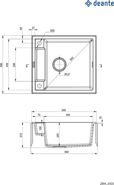 Lavaman Deante Magnetic, 56 x 50 cm, i zi