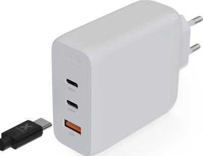 Karikues shtëpiak Xtorm GaN2 Ultra, 100W, 2x USB C 1x USB A, i bardhë