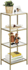 Raft metal Selsey Shelf Rack LGT28G, 4 rafta xhami, ngjyrë ari