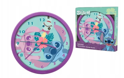 Orë muri Disney Stitch Clock Kids, për kalamaj, blu