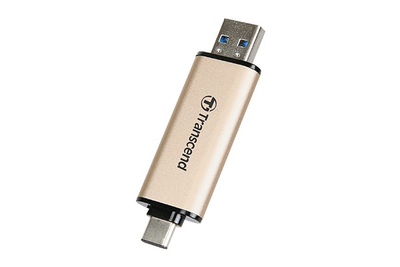 USB flash Transcend JetFlash 930C TS128GJF930C, 128GB, USB 3.2, 2 në 1, ngjyrë flori