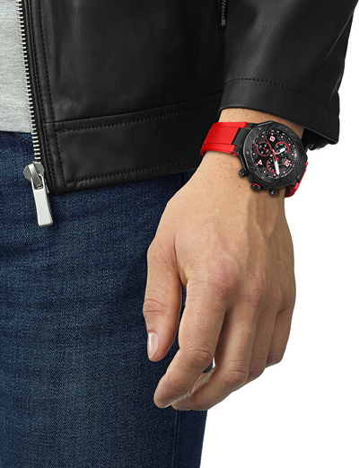 Orë dore për meshkuj Tissot T-Race	T141.417.37.057.01, e kuqe/e zezë