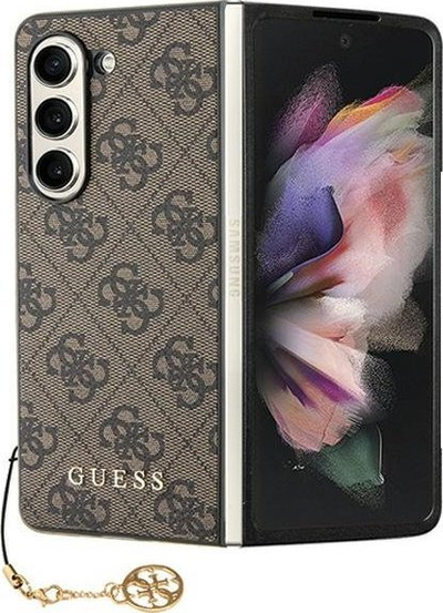 Mbulesë telefoni Guess GUHCZFD5GF4GBR për Samsung Galaxy Z Fold5, hardcase Charms, kafe