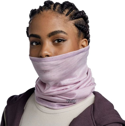 Shall multifunksional Buff Merino Lightweight, lesh merino 100%, lila sand