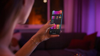 Set ndriçimi smart Philips Hue White and Color Ambiance, Hue Bridge Pro, 3x GU10 LED, Dimmer Switch, i bardhë