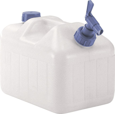 Bidon uji Easy Camp 680143, 10L, me rubinet, i bardhë