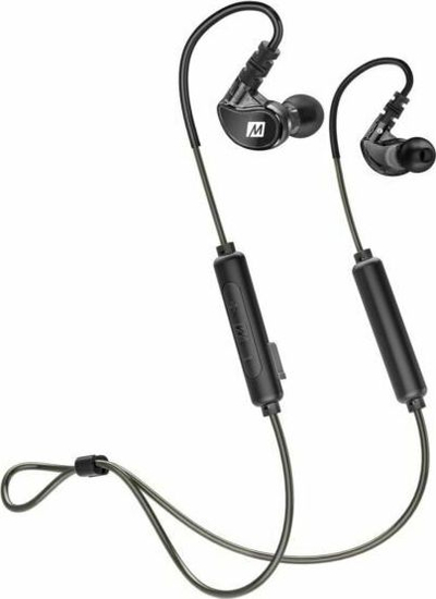 Спортски слушалки MEE Audio X6, безжични Bluetooth, куки околу увото, црни