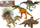 Set lodrash dinosaurë LEAN Dinosaur, 4 figura, shumëngjyrëshe