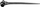 Çelës skelash Topex Scaffold Wrench, 19x22 mm, me racë, i zi