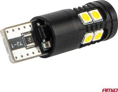 Llamba LED CANBUS AMiO 04259 T10 W5W, 13 SMD, 12V 24V, e bardhë