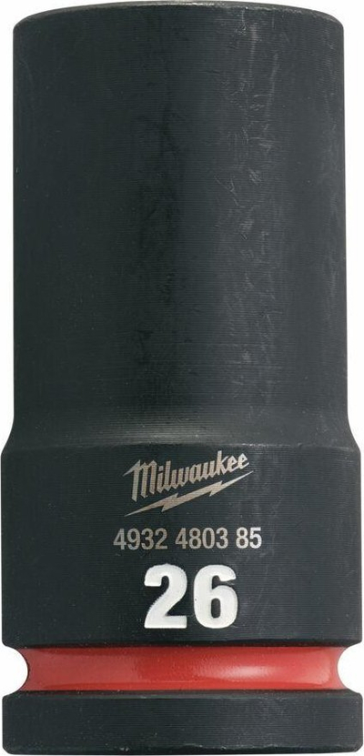 Çelës goditës i gjatë Milwaukee SHOCKWAVE, 3/4", 26 mm, i zi