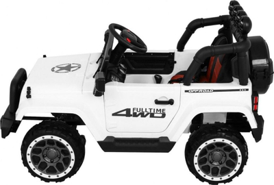 Makina elektrike për fëmijë Ramiz Full Time 4WD, 12V, xhip tereni, e bardhë