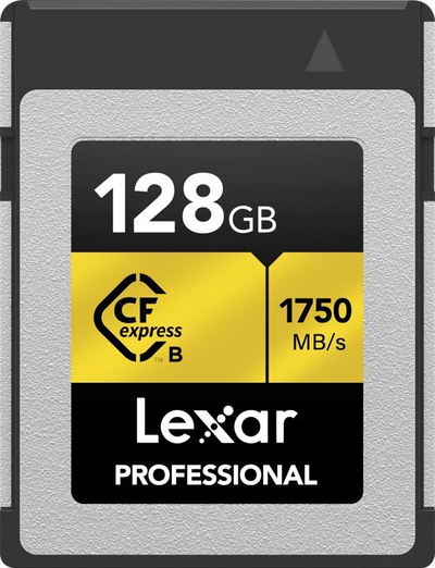 Kartë memorie Lexar Professional GOLD Series CFexpress Type B, 128GB, 1750MB/s, e zezë