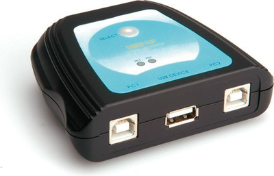 Ndërrues manual USB 2.0 VALUE 14.99.5032, 2 porta, i zi