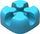 Mbajtëse kabllosh Orico Desktop Cable Cross Clip, silikon, 23mm, blu