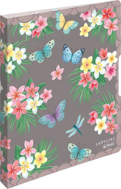 Dosje unazore Herlitz Ladylike Butterflies, A4, PP, shumëngjyrëshe
