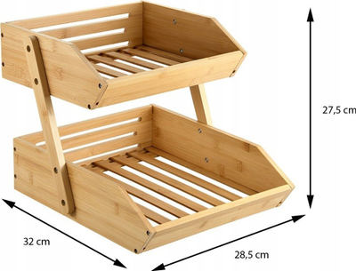 Raft kuzhine Kesper me 2 kate, bambu, ngjyrë natyrale