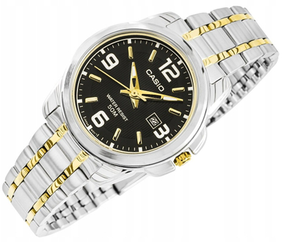 Рачен часовник Casio LTP-1314SG-1AV, аналоген, со метална двобојна нараквица, за жени