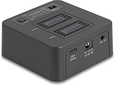 Dok Stacion Delock M.2, për 2 x M.2 NVMe PCIe, USB C 20Gbps, i zi