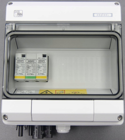 Kuti lidhëse PV AC CITEL KV PV AC1+2 600001C, SPD tip 1+2, MCB 16A 3P, gri