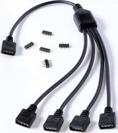 Kabllo ndarëse RGB Gelid Solutions 1-to-4, 300mm, 4-pin, e zezë