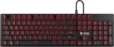 Tastierë Savio Tempest RX FULL, US, e zezë (SAVGK-TEMPEST FULL RED)