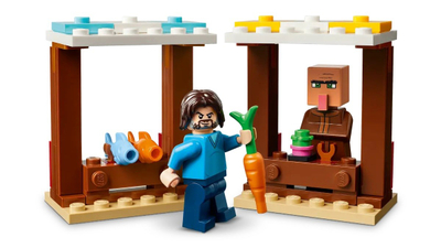 Lodër ndërtimi LEGO Minecraft 21273 Ghast Balloon Village Attack, set ndërtimi, 10+