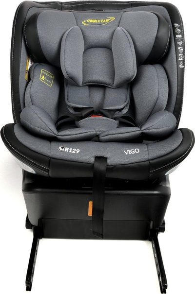 Ulese makine Summer Baby Vigo, 40‑150 cm, Isofix i‑Size 360°, gri me të zezë