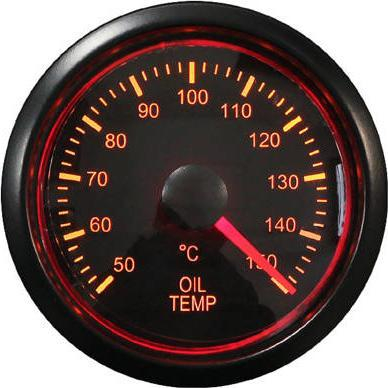 Matës temperature vaji Auto Gauge T270, 52mm, diapazon 50 150°C, i zi