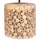 Lampë tavoline Herzberg Twiggy HM4427, cilindrike, 24.5x45cm, dru natyral dhe bezhë