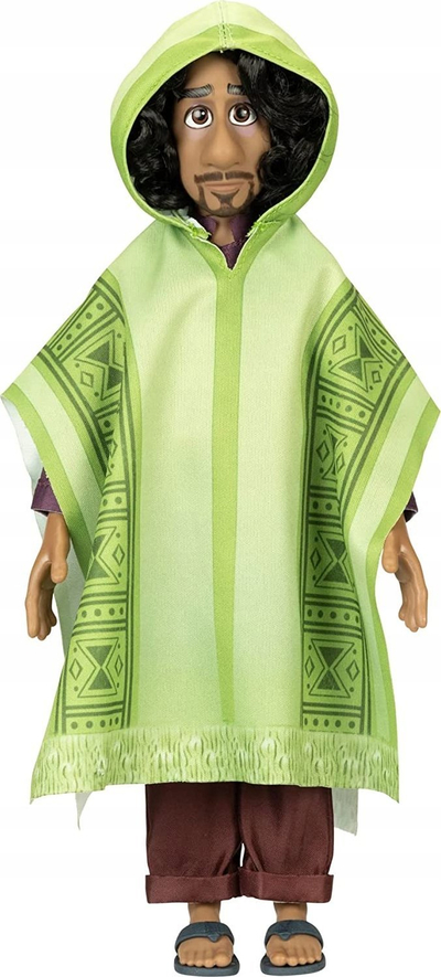 Kukull Disney Encanto Bruno Madrigal, 28cm, me rroba dhe sandale, jeshile