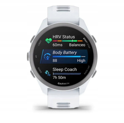 Ora sportive Garmin Forerunner 170 Music, GPS, AMOLED, e bardhë