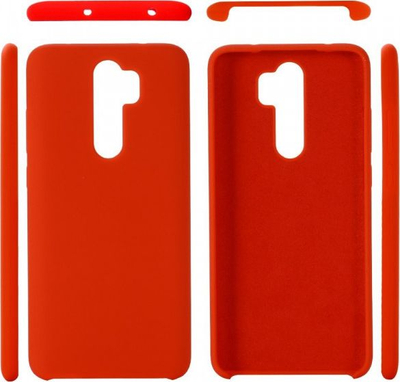 Këllëf telefoni silikoni Velvet, ultra i hollë, antirrëshqitës, i kuq