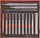 Set grushtash metalikë Teng Tools TEDPC14, 14 copa, 265 mm, argjendtë