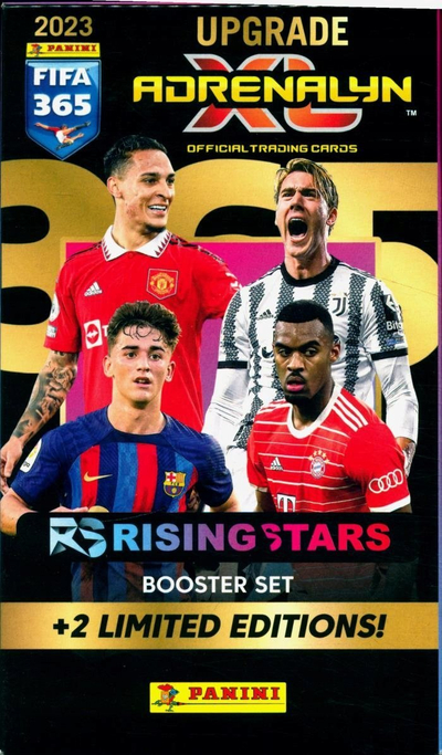 Karta koleksionuese Panini Fifa 365 Adrenalyn XL Rising Stars 2023, booster set 48 letra, 2 Limited Edition