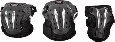 Set mbrojtës për patina Fila FS Pads Multitech Gear, 3 pjesë, masa M, i zi