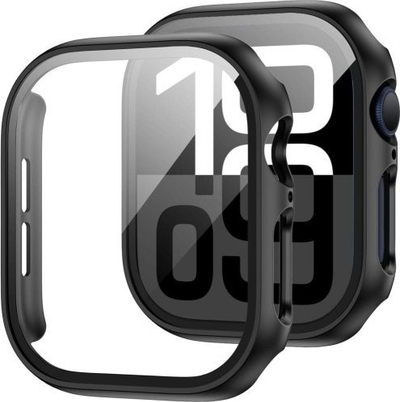 Заштитно стакло Tech-Protect Defense360 за Apple Watch 10 46mm, зацврстено стакло, црна боја