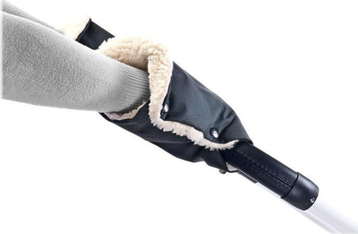 Doreza karroce Sensillo Stroller Glove 8507, të papërshkueshme nga uji, me pellush të ngrohtë, të zeza