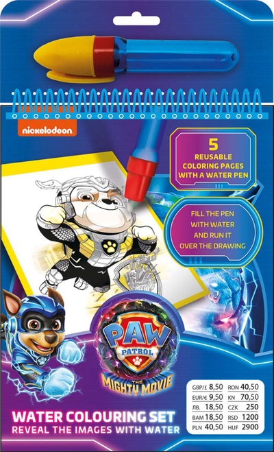 Set pikturimi me ujë St. Majewski Paw Patrol, 6 copë, për kalamaj, shumëngjyrësh