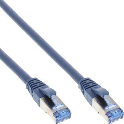 Kabllo rrjeti InLine Patch Cable 76820B, Cat.6A S FTP, 20m, pa halogjen, bakër, blu