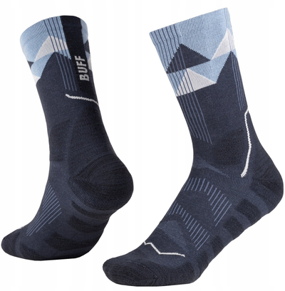 Çorape trekking BUFF Thermonet Crew 138869779, poliester, termoizoluese, blu e errët