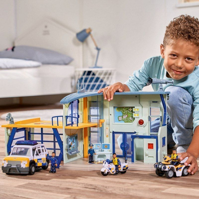 Set lojërash Simba Fireman Sam Police Station, stacion policie, figura dhe aksesorë, shumëngjyrëshe