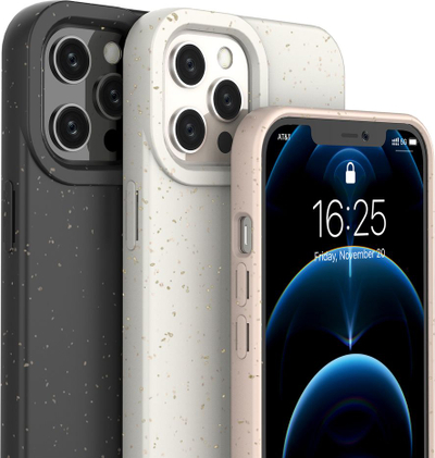 Këllëf Eco për iPhone 12 Pro Max, material i biodegradueshëm, 2mm, rozë pastel