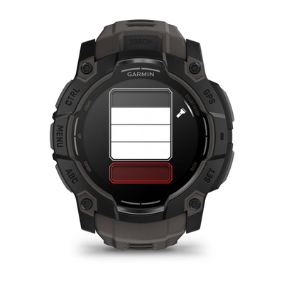 Ora inteligjente Garmin Instinct 3 50mm, ekran AMOLED, GPS, gri e errët