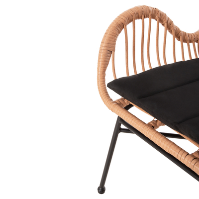 Kolltuk i jashtëm stile Bergere Allegra (HM5704.11), bezhë/ zezë